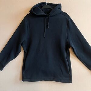 COS Men’s Smooth Scuba Cotton Mix Hoodie‎ Black Minimalist size Small